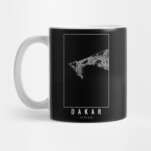 Dakar Senegal Minimalist Map Mug